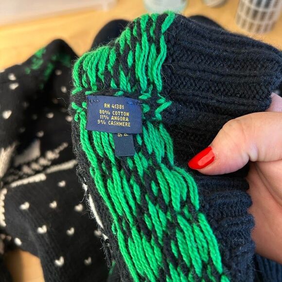 Polo Ralph Lauren Sweater Mens L Snowflake Pullover Knit Winter Holiday Nordic - Picture 6 of 7